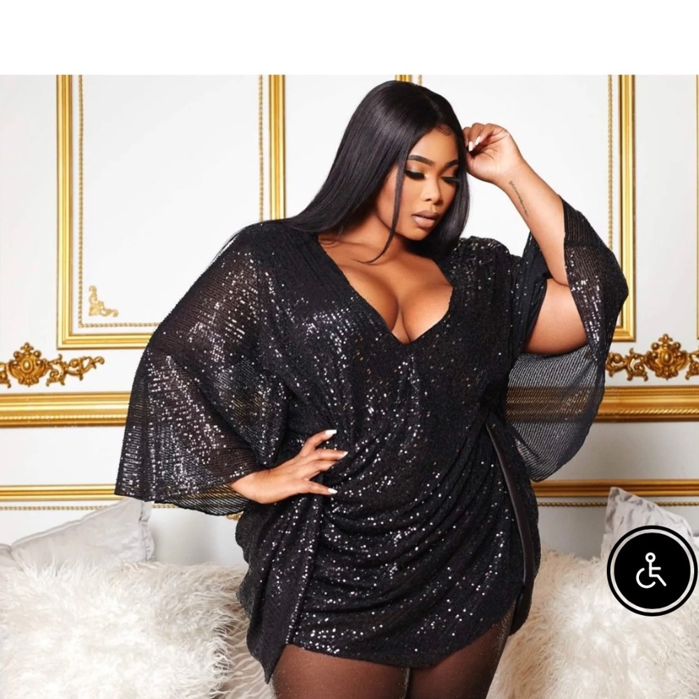 Black Sequins Dress